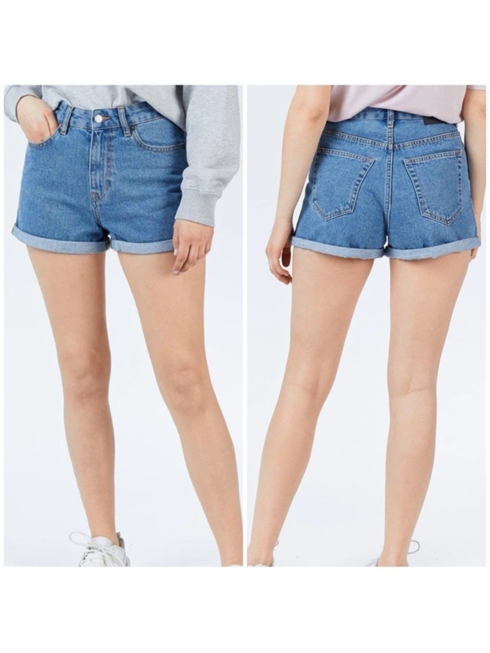 Dr. Denim Jenn Denim Shorts in Retro Sky Blue